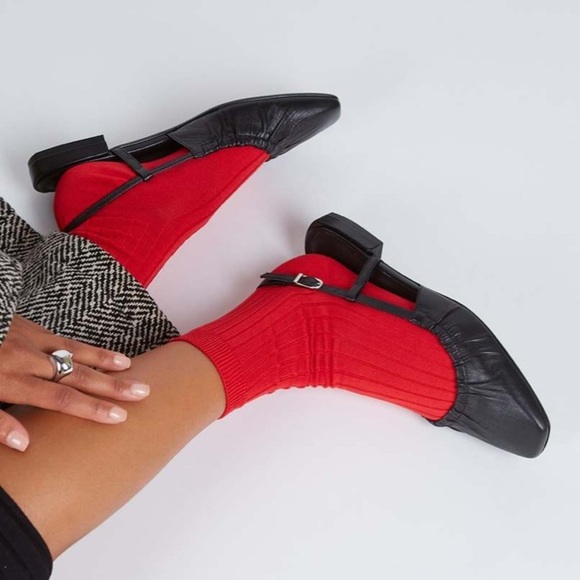 NEW Intentionally Blank Daff Black Leather Slingback Flats Sz 37 EU 6.5-7 US - Picture 2 of 12